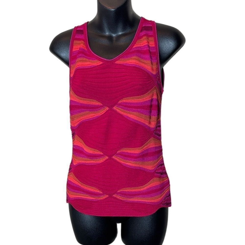 Aldomartins womenโs 4โvintage y2kโ textured wavy multicolored tank top